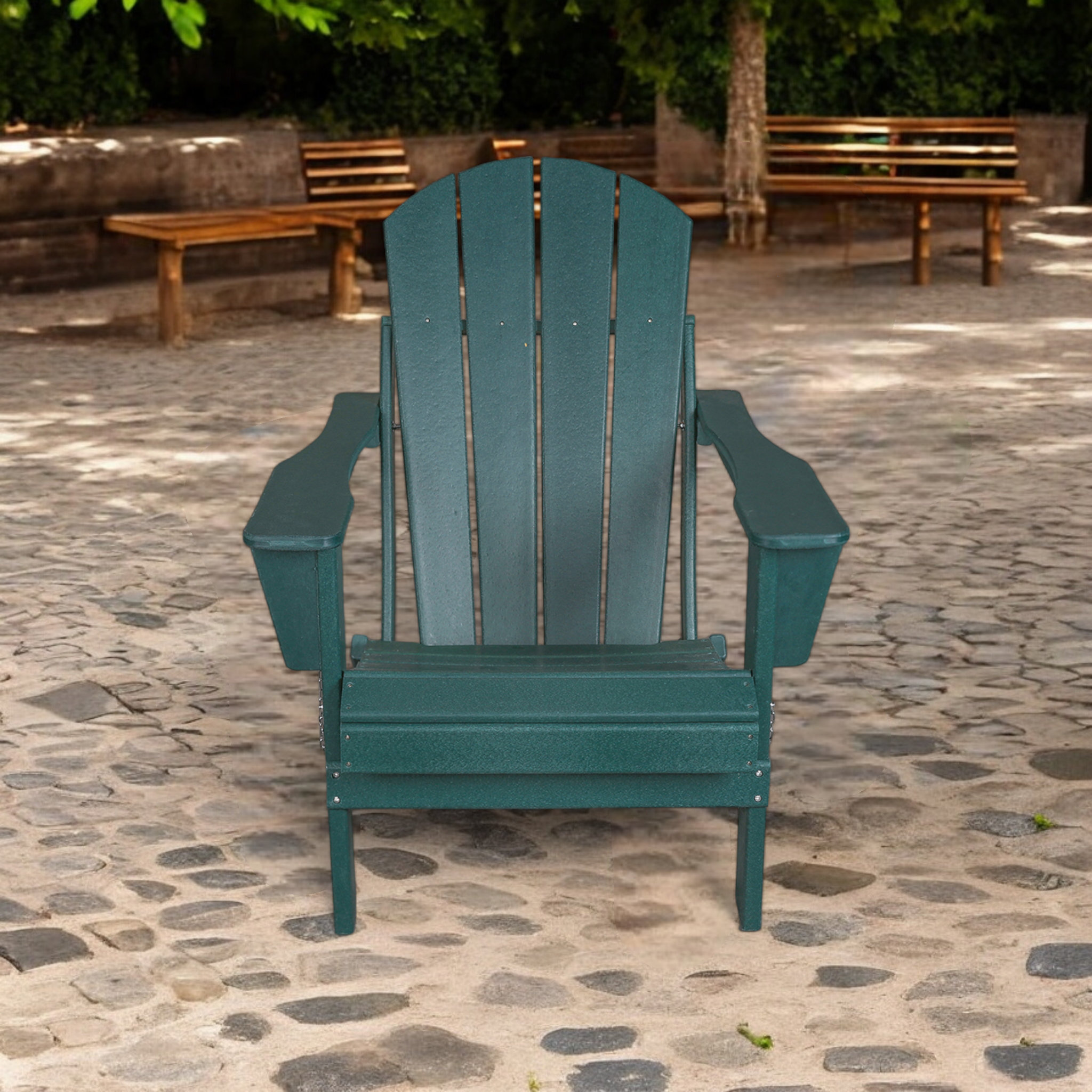 Highland Dunes 29.48" W Outdoor Folding HDPE Adirondack Chair Wayfair